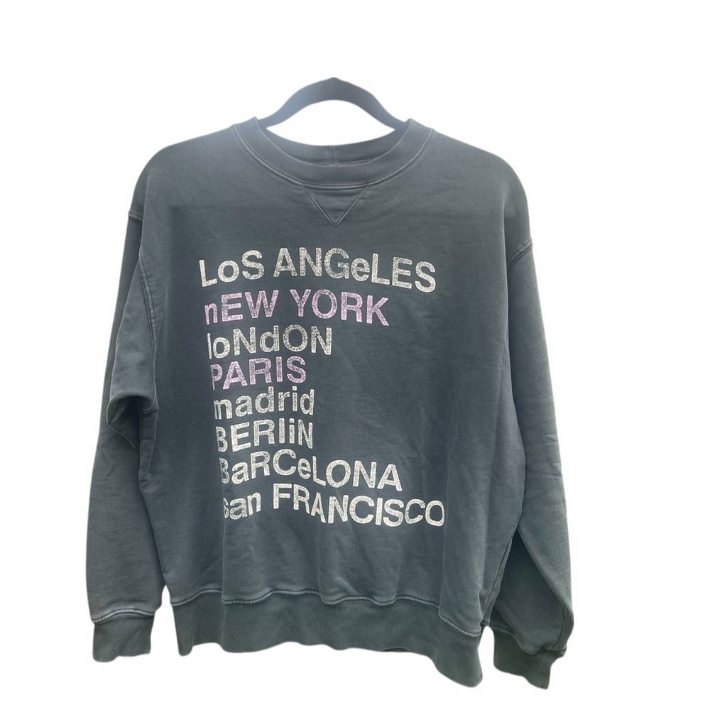 Anine Bing Anine Bing - City Love Sweatshirt in Charcoal, Streetwear, Grunge, S - Picture 8 of 13